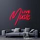 LIVE Music LED-Neonschild für Bar und Wohnzimmer