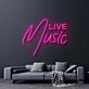 LIVE Music LED-Neonschild für Bar und Wohnzimmer