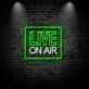 LIVE ON AIR LED-Neonschild für Studio Podcast