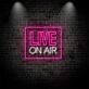 LIVE ON AIR LED-Neonschild für Studio Podcast