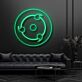 Fantasiemotiv mit kreisförmigem Symbol LED-Neonschild Wohnzimmer Gamingzimmer