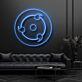 Fantasiemotiv mit kreisförmigem Symbol LED-Neonschild Wohnzimmer Gamingzimmer