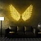 Weiße Engelsflügel LED Neonschild als elegante Wanddekoration für Wohnzimmer und Studios