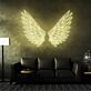 Weiße Engelsflügel LED Neonschild als elegante Wanddekoration für Wohnzimmer und Studios