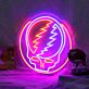 Totenkopf mit Blitzsymbol LED-Neonschild für Bar Club