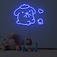 niedlicher Hund mit Herz und Küken LED-Neonschild für Kinderzimmer