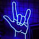 Handsymbol Rock and Roll LED-Neonschild für Bar Club