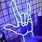 Handsymbol Rock and Roll LED-Neonschild für Bar Club