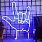Handsymbol Rock and Roll LED-Neonschild für Bar Club