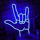 Handsymbol Rock and Roll LED-Neonschild für Bar Club
