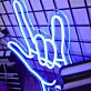 Handsymbol Rock and Roll LED-Neonschild für Bar Club