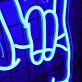 Handsymbol Rock and Roll LED-Neonschild für Bar Club