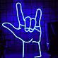 Handsymbol Rock and Roll LED-Neonschild für Bar Club