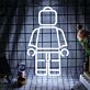 Spielfigur aus Bausteinen LED-Neonschild für Kinderzimmer Spielzimmer