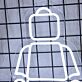 Spielfigur aus Bausteinen LED-Neonschild für Kinderzimmer Spielzimmer