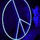 Friedenszeichen LED-Neonschild Wohnzimmer Studio