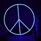 Friedenszeichen LED-Neonschild Wohnzimmer Studio