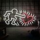 Figur mit Herz LED-Neonschild Wohnzimmer Galerie
