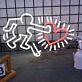 Figur mit Herz LED-Neonschild Wohnzimmer Galerie