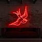fliegende Schwalbe LED-Neonschild Wohnzimmer Loft