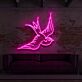 fliegende Schwalbe LED-Neonschild Wohnzimmer Loft