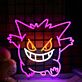 grinsendes Monster mit spitzen Ohren LED-Neonschild Gaming Zimmer