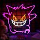 grinsendes Monster mit spitzen Ohren LED-Neonschild Gaming Zimmer