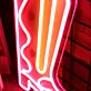 Cowboystiefel mit Herzmuster LED-Neonschild Bar Wohnzimmer
