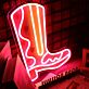 Cowboystiefel mit Herzmuster LED-Neonschild Bar Wohnzimmer