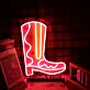 Cowboystiefel mit Herzmuster LED-Neonschild Bar Wohnzimmer