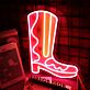 Cowboystiefel mit Herzmuster LED-Neonschild Bar Wohnzimmer