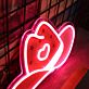 Cowboyhut mit Herzsymbol LED-Neonschild Bar Wohnzimmer