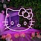 Katze mit Schleife LED-Neonschild Kinderzimmer Wohnzimmer