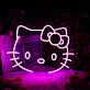 Katze mit Schleife LED-Neonschild Kinderzimmer Wohnzimmer