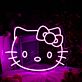 Katze mit Schleife LED-Neonschild Kinderzimmer Wohnzimmer