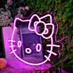 Katze mit Schleife LED-Neonschild Kinderzimmer Wohnzimmer