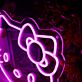 Katze mit Schleife LED-Neonschild Kinderzimmer Wohnzimmer