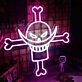 Totenkopf mit gekreuzten Knochen LED-Neonschild für Bar Gaming