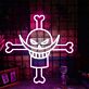 Totenkopf mit gekreuzten Knochen LED-Neonschild für Bar Gaming