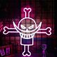 Totenkopf mit gekreuzten Knochen LED-Neonschild für Bar Gaming