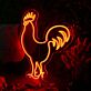 Hahn LED-Neonschild für Küche oder Restaurant