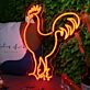 Hahn LED-Neonschild für Küche oder Restaurant