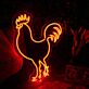 Hahn LED-Neonschild für Küche oder Restaurant