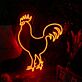 Hahn LED-Neonschild für Küche oder Restaurant