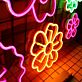 Blumenmuster LED-Neonschild Wohnzimmer Schaufenster