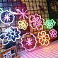 Blumenmuster LED-Neonschild Wohnzimmer Schaufenster