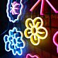 Blumenmuster LED-Neonschild Wohnzimmer Schaufenster