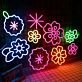 Blumenmuster LED-Neonschild Wohnzimmer Schaufenster