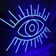 offenes Auge mit Wimpern LED-Neonschild Wohnzimmer Bar