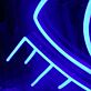 offenes Auge mit Wimpern LED-Neonschild Wohnzimmer Bar